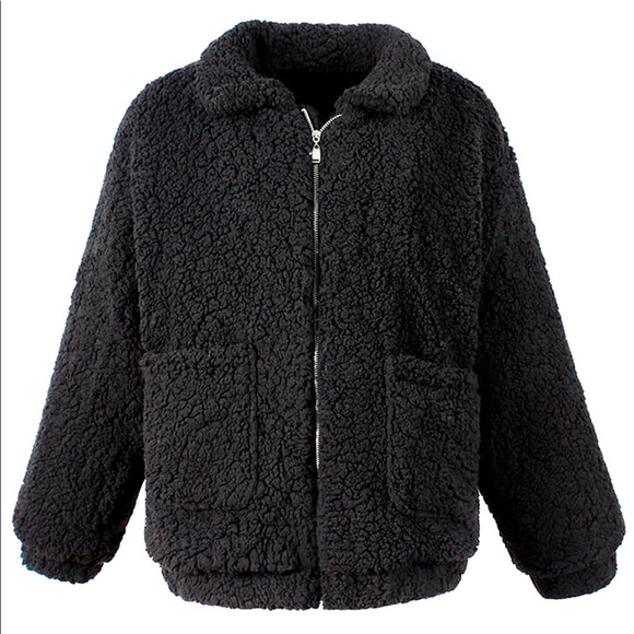 Black Teddy coat - Picture 2 of 2